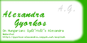 alexandra gyorkos business card